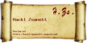 Hackl Zsanett névjegykártya