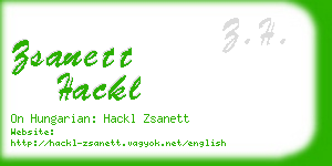 zsanett hackl business card